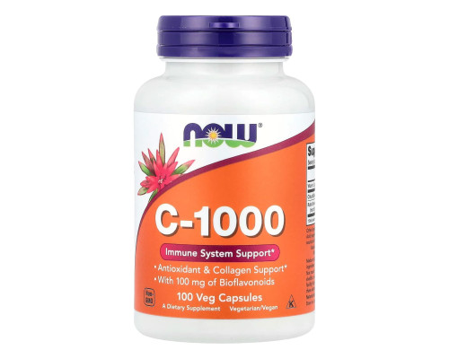 Вітамін С з біофлавоноїдами, C-1000, Now Foods, 100 вегетаріанських капсул