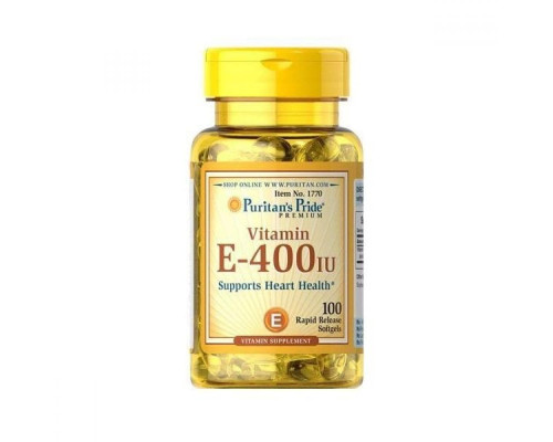 Vitamin E-400 iu Naturally Sourced - 100 Softgels