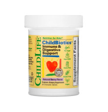 Поддержка иммунитета и пищеварительной системы, ChildBiotics Immune + Digestive Support - 30 Chewable tabs Natural Berry