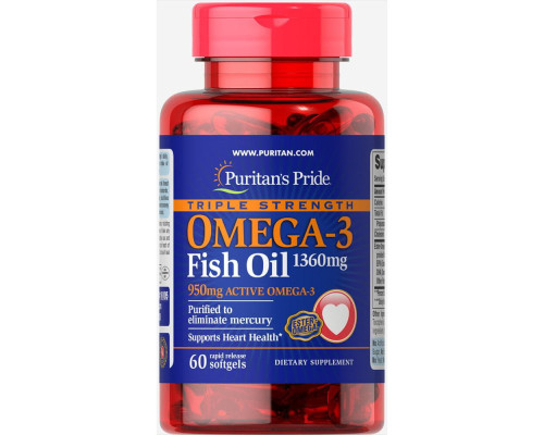Triple Strength Omega-3 Fish Oil 1360 mg - 60 softgels