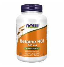  Бетаїн гідрохлорид Betaine HCI 648mg - 120vcaps