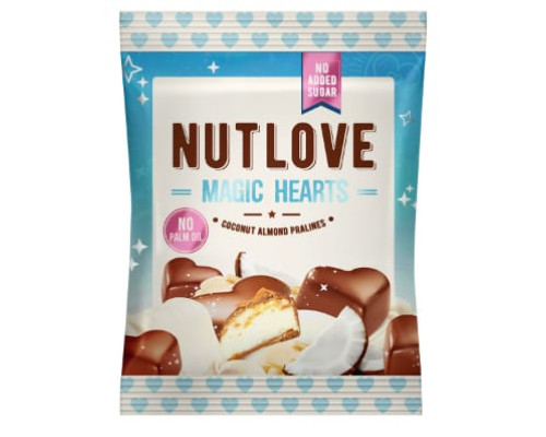 Nut Love Magic Hearts -100g Coconut Almond Pralines