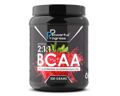 BCAA 2:1:1 + Glutamine - 500g Strawberry