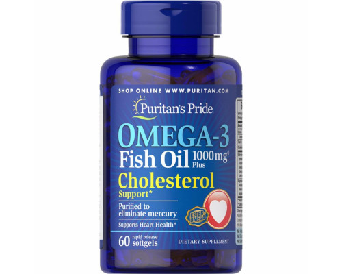 Omega-3 Fish Oil Plus Cholesterol Support - 60 Softgels