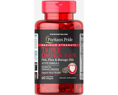 Triple Omega 3-6-9 Maximum Strength - 60 Softgels