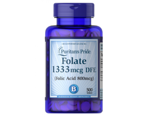 Folate 1333mcg DFE (Folic Acid 800 mcg) - 500 tabs