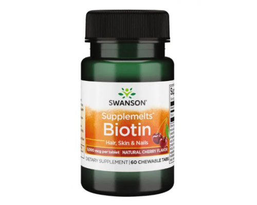 Biotin 5000mcg - 60 Chewables Cherry Flavor