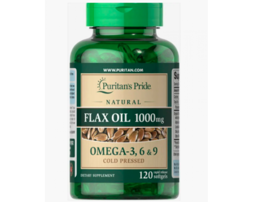 Flax Oil 1000mg Omega - 3.6 & 9 High Lignan - 120sgels