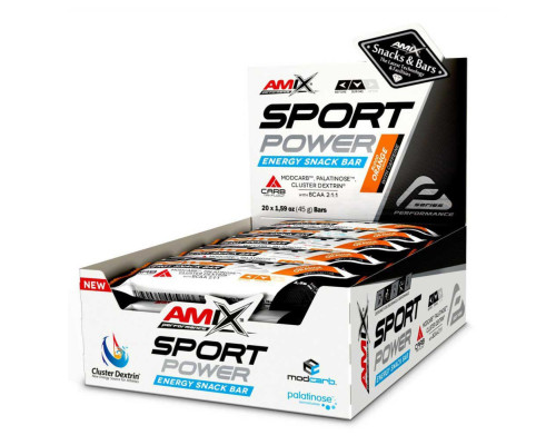 Sport Power Energi Snack Bar - 20x45g With Caffeine-Blood Orange