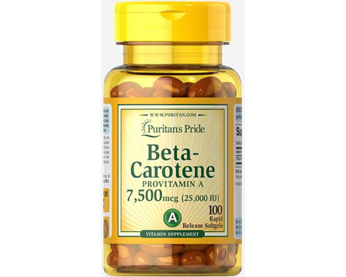 Beta-Carotene 25000 IU - 100 Softgels