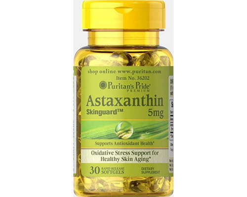 Natural Astaxanthin 5 mg - 30 Softgels