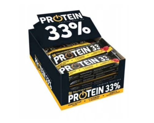 Protein 33% Bar - 25x50g Vanilla-Rapsberry