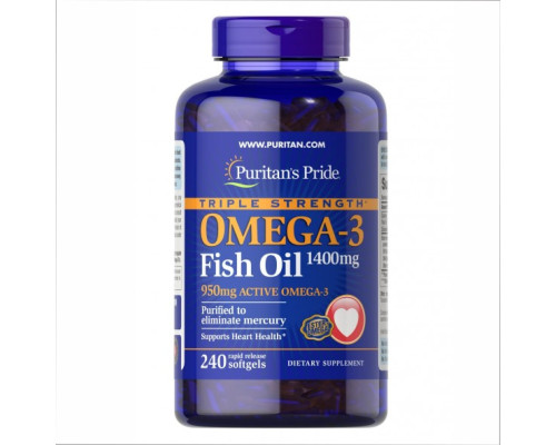 Omega-3 Triple Strength1360 mg (950 mg Active Omega-3) - 240 softgels