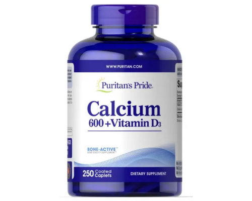 Calcium Carbonate 600mg + Vitamin D125 iu - 250 cap