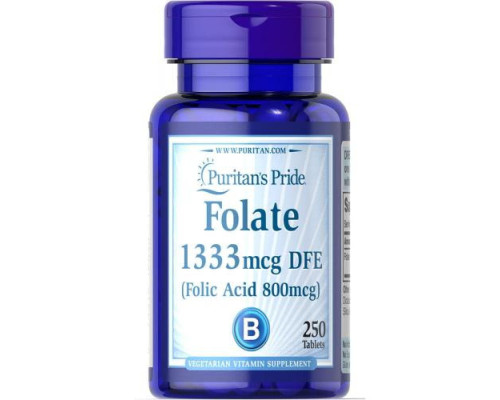 Folate 1333mcg DFE (Folic Acid 800 mcg) - 250 tabs
