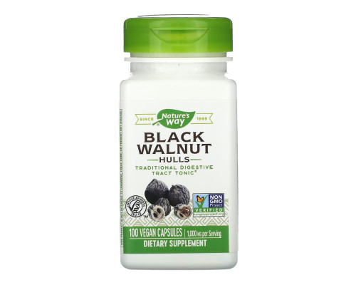 Black Walnut Hulls - 100 vcaps