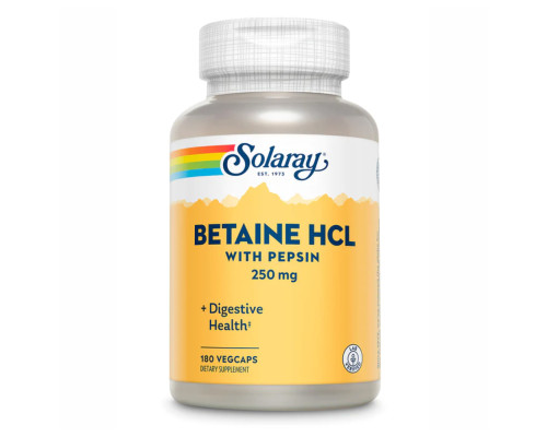 Бетаїн Betaine HCl 250mg - 180 vcaps
