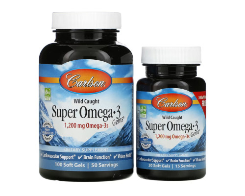 Омега-3 Супер Super Omega-3 Gems - 100+30 Softgels
