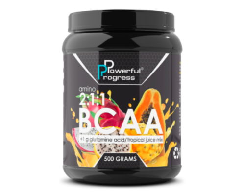 BCAA 2:1:1 + Glutamine - 500g Tropical mix