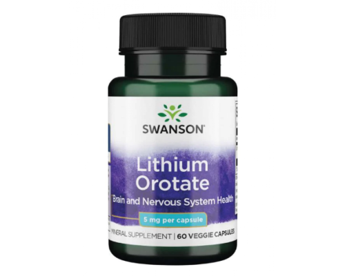 Lithium Orotate 5mg - 60veg caps