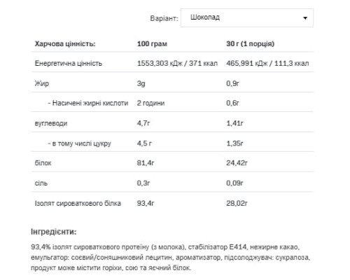 Isolate Protein - 908g Chocolate