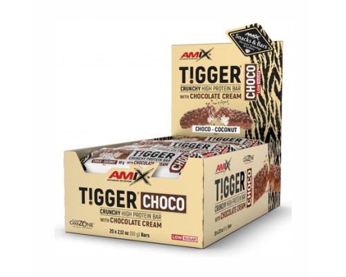 Tigger Zero Choco Protein Bar - 20x60g Choco coconut