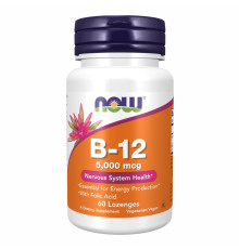 B-12 5000mcg + Folic - 60 lozenges