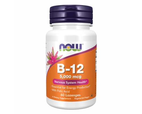 B-12 5000mcg + Folic - 60 lozenges