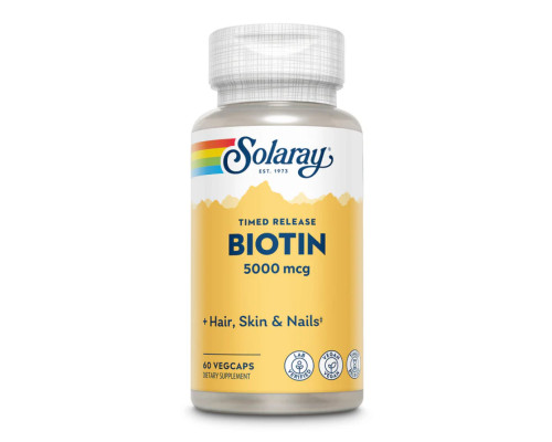 Biotin Timed-Release 5000mcg - 60 vcaps