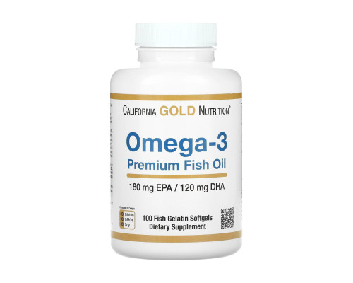 Omega-3 Premium Fish Oil 180mg - 100 softgels