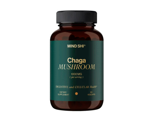 Чага, Chaga Mushroom 1000 mg - 60 vegcaps
