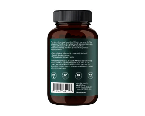 Чага, Chaga Mushroom 1000 mg - 60 vegcaps
