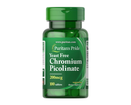 Chromium Picolinate 200 mcg Yeast Free - 100 tabs
