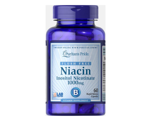 Flush Free Niacin Inositol Niccotinate 1000mg - 60 caps