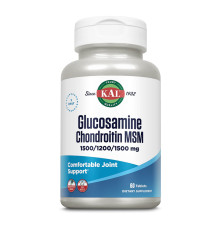 Глюкозамін, Хондроїтин та МСМ Glucosamine Chondroitin MSM - 60 tabs