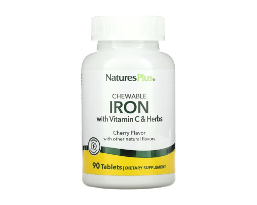 Залізо хелатне з вітаміном С Iron 27 mg with Vitamin C Herbs - 90 tabs