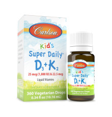 Вітамін Д3+К2 для дітей Kids Super Daily D3+K2 - 360 drops