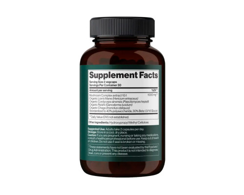 Комплекс 4 грибів, 4Mushroom Complex 1000 mg - 60 vegcaps