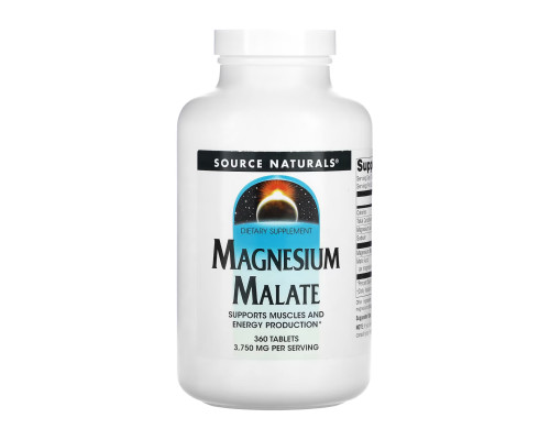 Магній малат Magnesium Malate 1250mg - 360 tabs