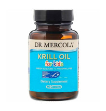 Масло криля для детей, Krill Oil, Dr. Mercola, 60 капсул