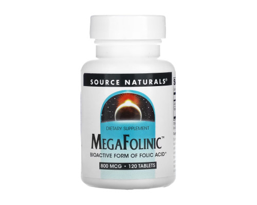 Метилфолат L-метилфолат MegaFolinic™ 800mcg - 120 tabs
