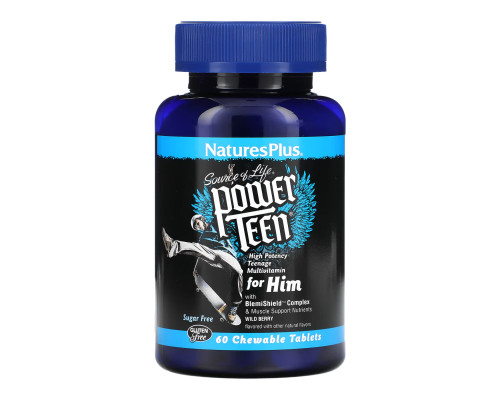 Мультивітаміни для хлопців-підлітків Power Teen His Chewable - 60 tabs