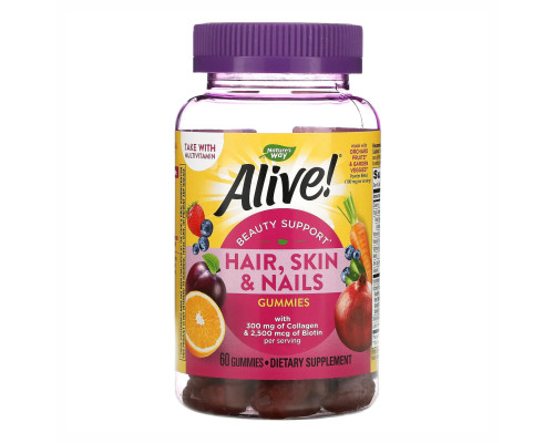 Hair, Skin and Nails with Collagen - 60 gummies Strawberry