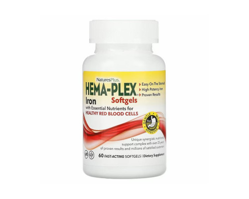 Залізо Hema-Plex NaturesPlus Cофтгель – 60 капсул