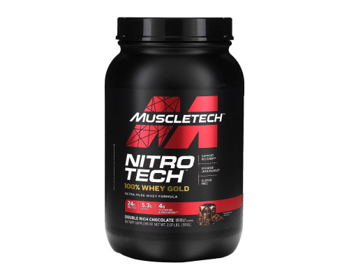 Nitro Tech 100% Whey Gold - 908g Double Rich Chocolate