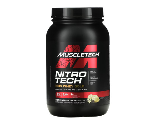 Nitro Tech 100% Whey Gold - 908g French Vanilla Cream