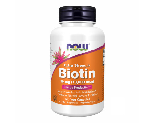 BIOTIN 10mg (10,000mcg) - 120 vcaps