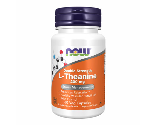 L-Теанін, L-Theanine 200mg - 60 vcaps