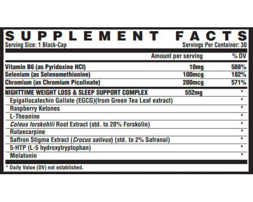 Lipo 6 Black NightTime Ultra Concentrate - 30 caps