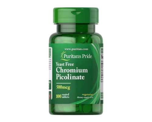 Chromium Picolinate 500 mcg Yeast Free - 100 tabs